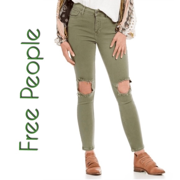 Free People Denim - Free People Moss Busted Knee Skinny Jeans NWT